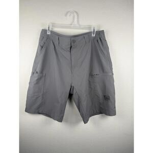 Fintech Submariner Woven Shorts Mens Large Gray 4-Way Stretch Waistband Comfort